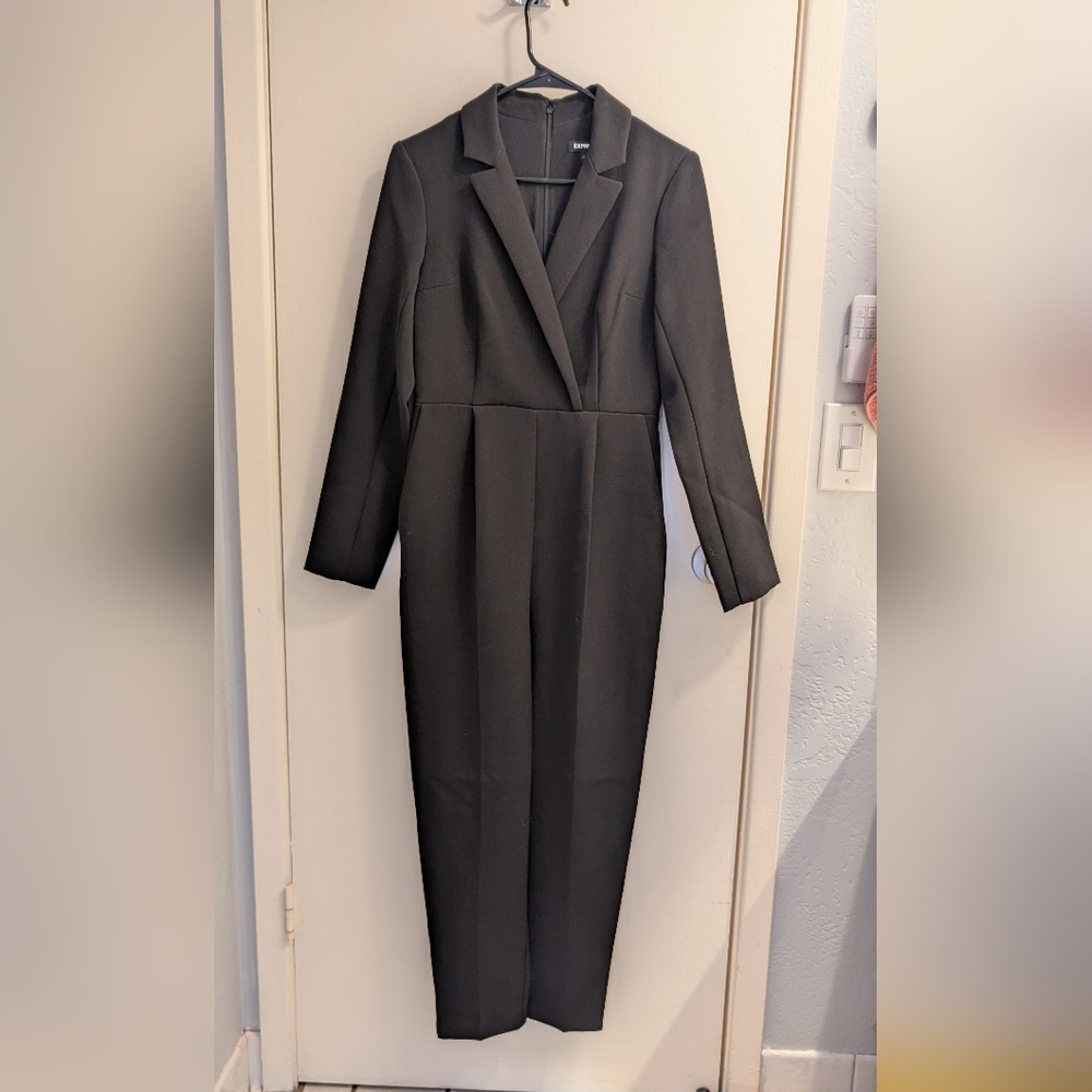 Express Black Blazer Jumpsuit Size 4